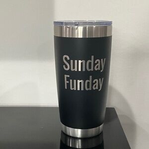Engraved Coffee Cocktail Tumbler with “ Sunday Funday ” CB